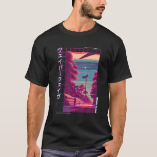 Camiseta Aest Otaku Japonês Vaporwave - Retro Synthwave, de