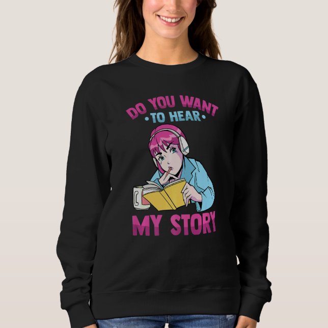 Camiseta Aestética Alt Você Quer Ouvir Minha História Emo G (Frente)