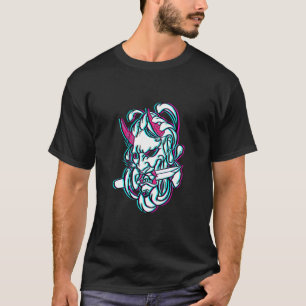 Camiseta Aestética de Peixes de Ciber-Gótico Demônicos
