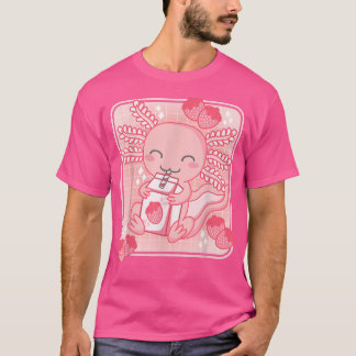 Camiseta Aestética Kawaii rosa Aolotl Japonês Morango M