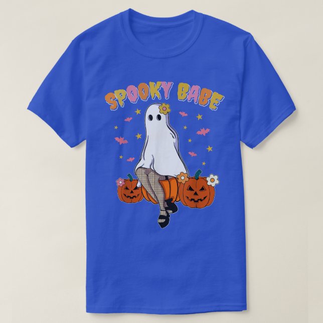 Camiseta Aestética Spooky Babe Halloween Ghost Girl Cre (Frente do Design)