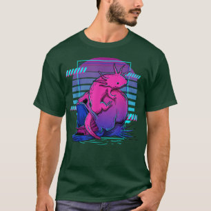 Camiseta Aestética Vaporwave Axolotl 90s Japonês Axolotl