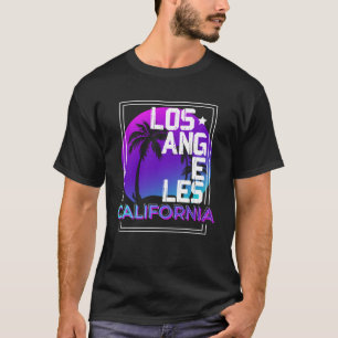 Camiseta Aestético Vaporwave Los Angeles California CA Retr