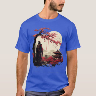 Camiseta Aestético Vintage Samurai Art Japonês Samurai Ret