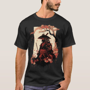 Camiseta Aestético Vintage Samurai Art Japonês Samurai Ret