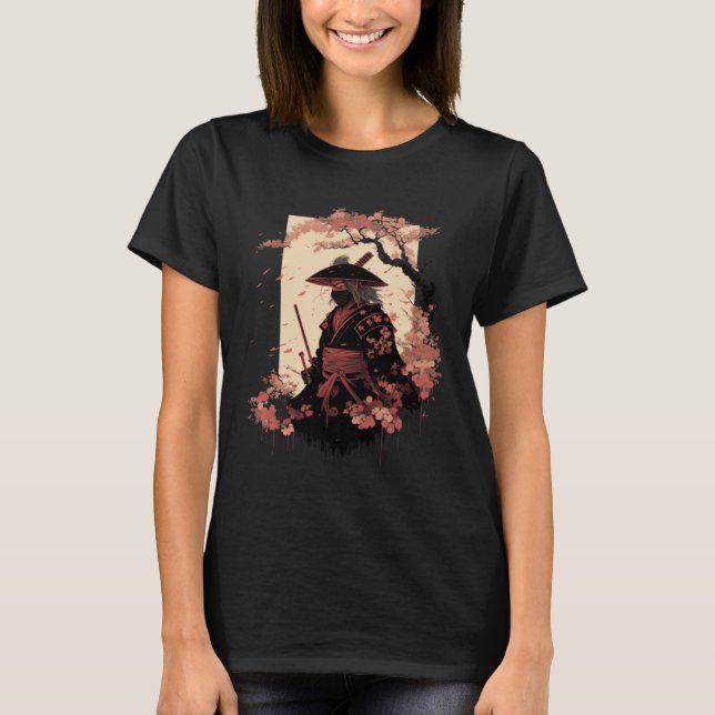 Camiseta Aestético Vintage Samurai Japonês Samurai Retro c (Frente)