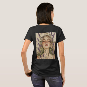 Camiseta Aesthetic Cottagecore Girl with Wildflowers Art