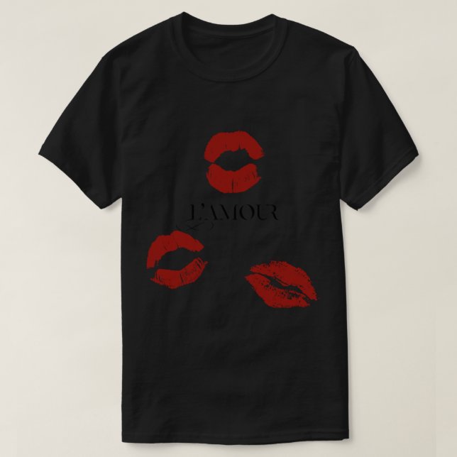 Camiseta Aesthetic French love coquette print   (Frente do Design)