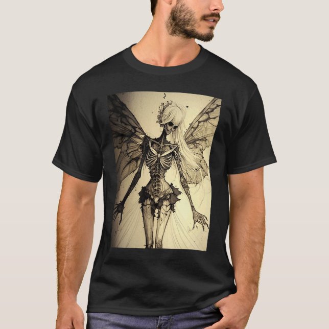 Camiseta Aesthetic Grunge Fairycore Butterfly Gothic Horror (Frente)