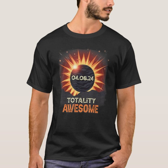 Camiseta Aesthetic Mountain Total Solar Eclipse 2024 Totali (Frente)