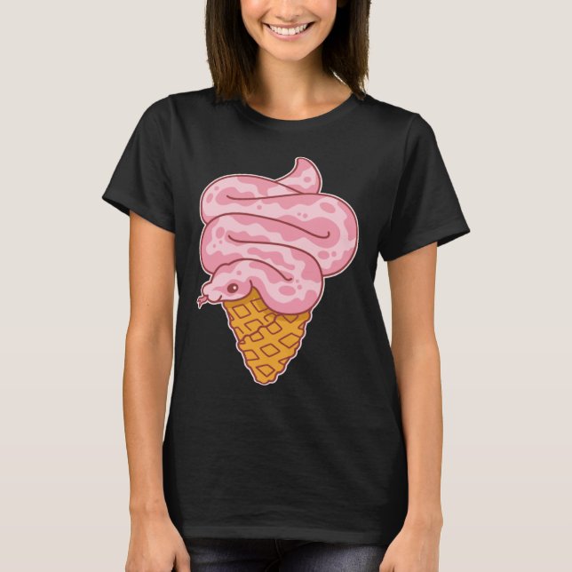 Camiseta Aesthetic Pink Snake Ice Cream (Frente)