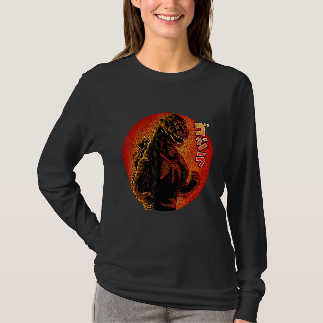 Camiseta Aeticon Japonês Samurai Dinosaur (Frente)