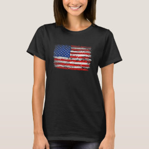 Camiseta Afastada bandeira americana Patriótica América Ame