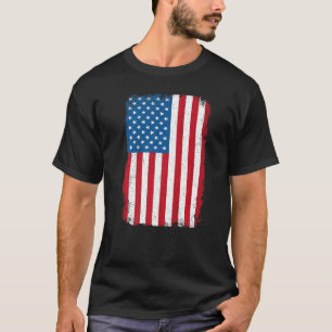 Camiseta Afastada bandeira americana Patriótica América Ame