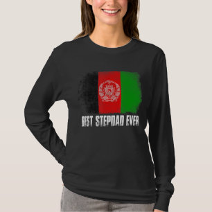 Camiseta Afastada Sinalizador do Afeganistão Melhor Stepdad