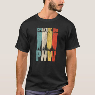 Camiseta Afastado Retro Spokane WA Pacific Northws PNW