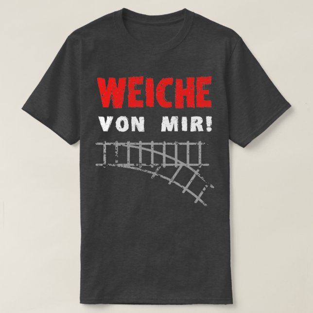 Camiseta Afaste-se de mim Caminhos de ferro 1 (Frente do Design)