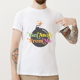 Camiseta Afaste-Se De Mim Com Um Gráfico Anti-Social Engraç