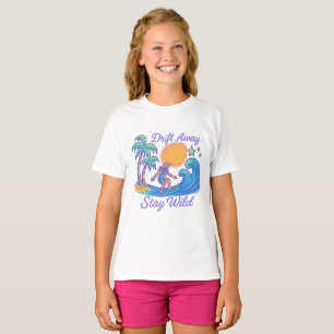 Camiseta "Afaste-se e fique selvagem - Víblias de surfista
