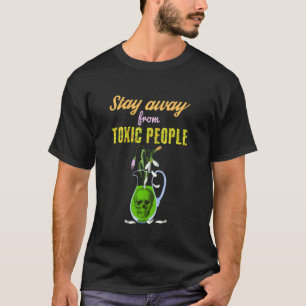 Camiseta Afastem-Se Do Crânio Tóxico De Pessoas E Flores Sa