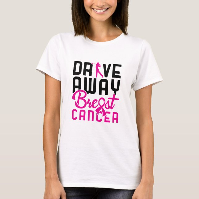 Camiseta Afastem-se do Golfe do Golfe do Cancer do Breve (Frente)