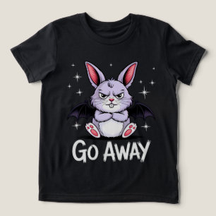Camiseta Afastem-Se Gatinho Gótico Sassy Coelhinho