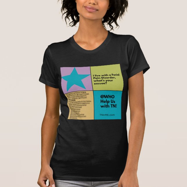 Camiseta Afecções da Neuralgia e da Dor facial (Frente)
