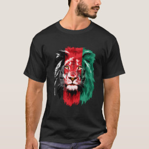 Camiseta Afeganistão - Leão de Sinalizador do Afeganistão L