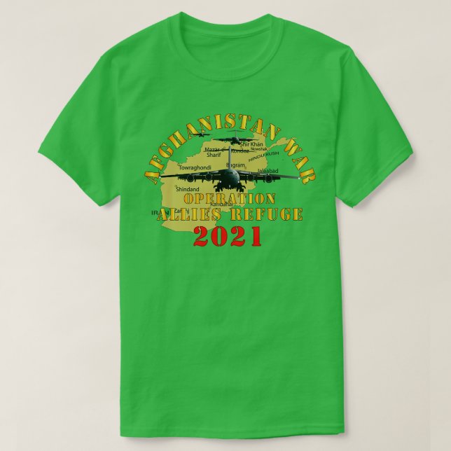 Camiseta AfeganistãoOperation Allies Refge 2021 (Frente do Design)