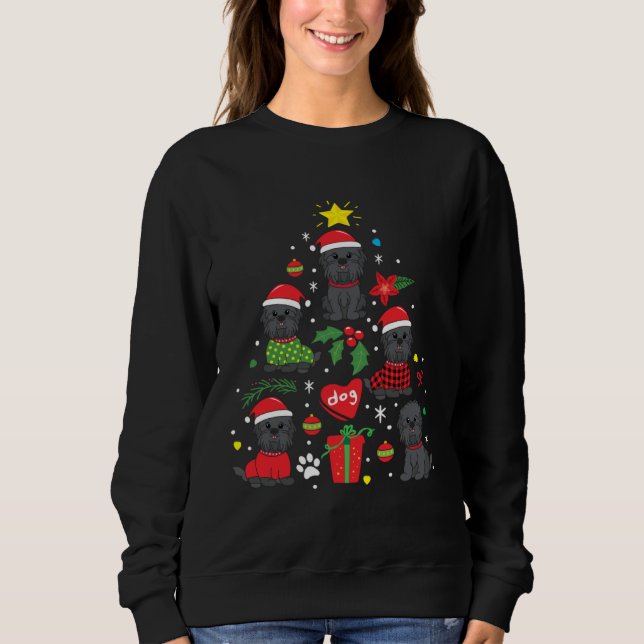 Camiseta Affenpinscher Christmas Dog Tree (Frente)