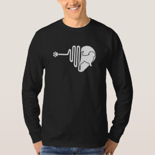 Camiseta Affenpinscher Coração Batendo Pata do Cão Dono de 