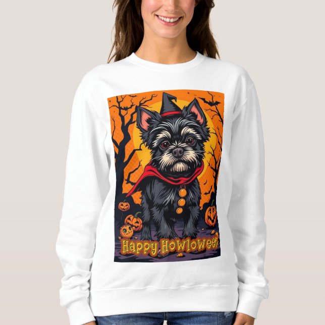 Camiseta Affenpinscher Happy Howloween (Frente)