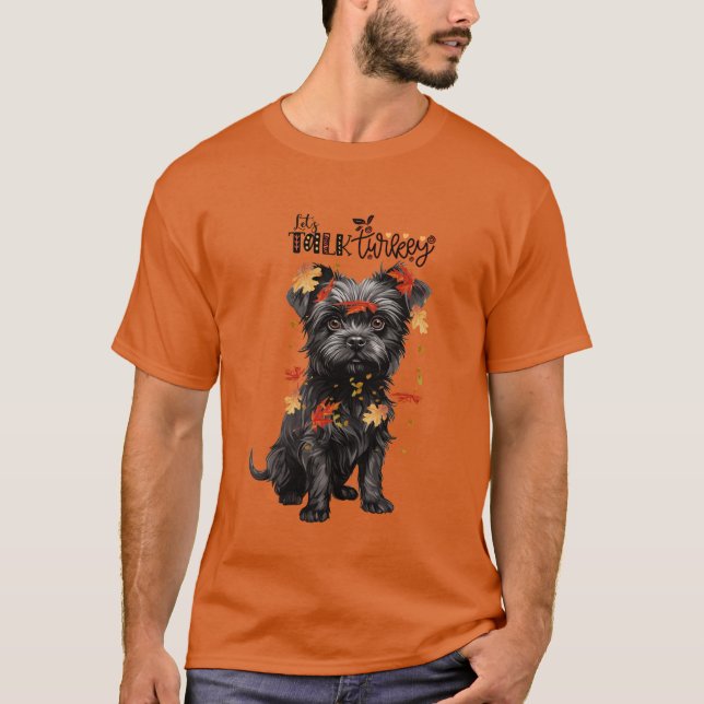 Camiseta Affenpinscher Vamos Fala Turca Cachorro Engraçado (Frente)