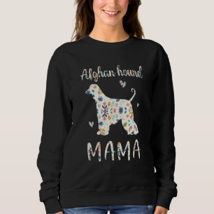 Camiseta Afghan Hound Mama Floral Dog Mãe Love