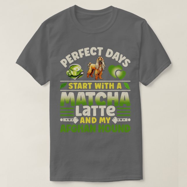 Camiseta Afghan Hound Matcha Latte (Frente do Design)