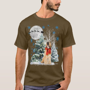 Camiseta Afghan Hound Sob Moonlight Snow Christmas Pajama