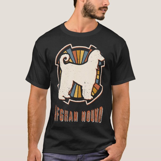 Camiseta Afghan Hound Vintage Classic Retro Dog Love (Frente)
