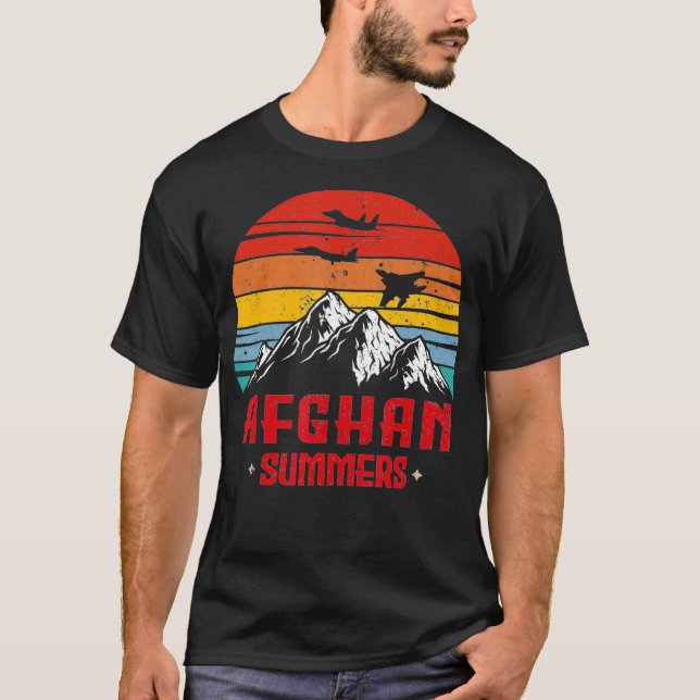 Camiseta Afghan Summers Veteran  Funny Afghanistan Veteran  (Frente)