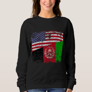 Camiseta AFGHANISTAN ROOTS Half American Flag USA AFEGANIST