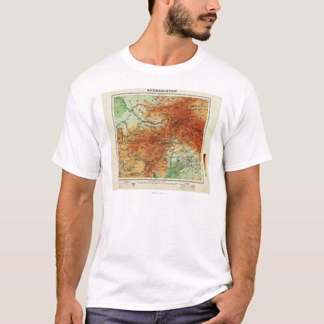 Camiseta AfghanistanPanoramic MapAfghanistan (Frente)