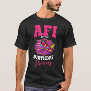 Camiseta Afi Do Aniversário Da Princesa Roller Skates Skati