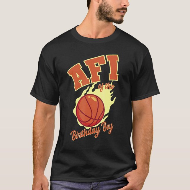 Camiseta Afi Do Par De Dia Da Família De Basquete Birthday  (Frente)