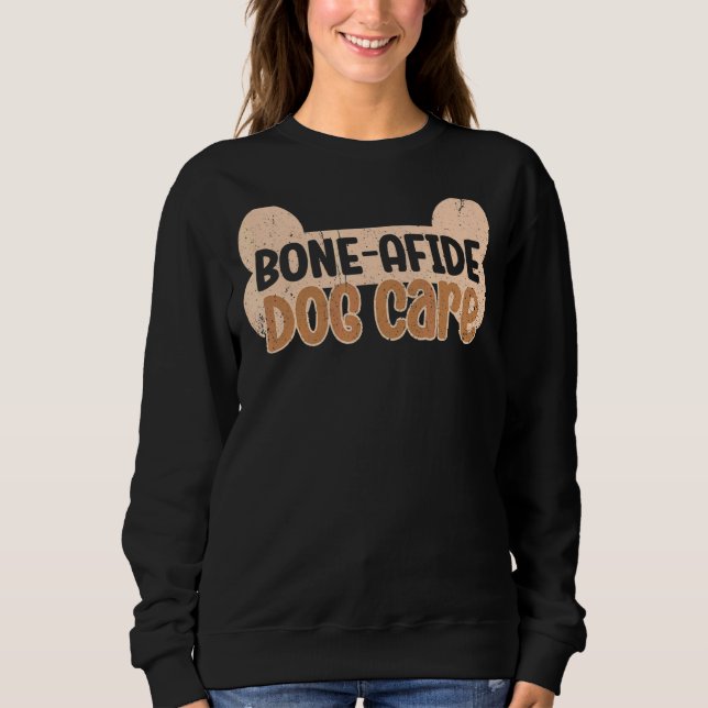 Camiseta Afide De Osso Afide Pet Sitter E Trabalho De Cão (Frente)