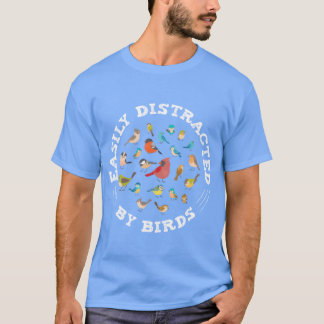 Camiseta Afileiramento Facilmente Distraído Pela Ornitologi