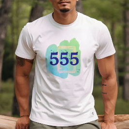 Camiseta Afirmação de Transformação do Número do Anjo 555
