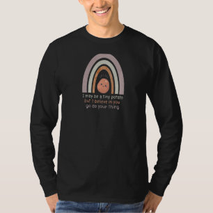 Camiseta Afirmação de vegetação branca encorajando postura