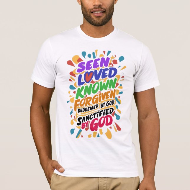 Camiseta Afirmação divina: Abrangendo a identidade espiritu (Frente)