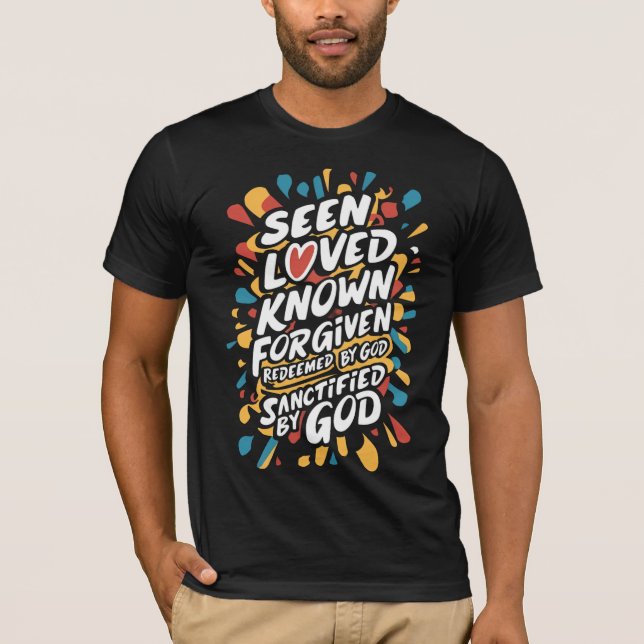 Camiseta Afirmação divina: Abrangendo a identidade espiritu (Frente)