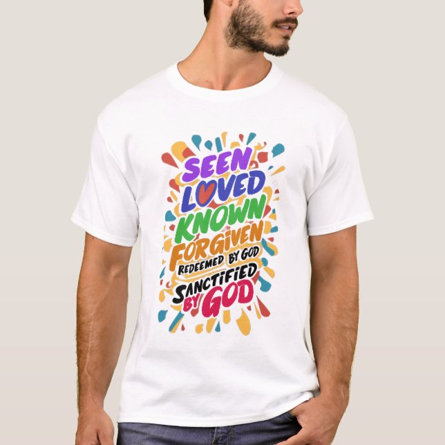 Camiseta Afirmação divina: Abrangendo a identidade espiritu (Frente)