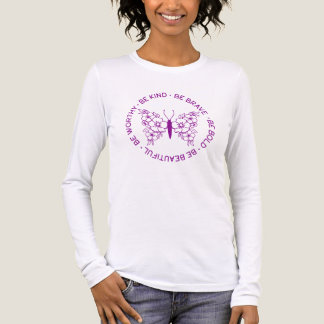 Camiseta Afirmação do Círculo de Borboleta Ascita Roxo